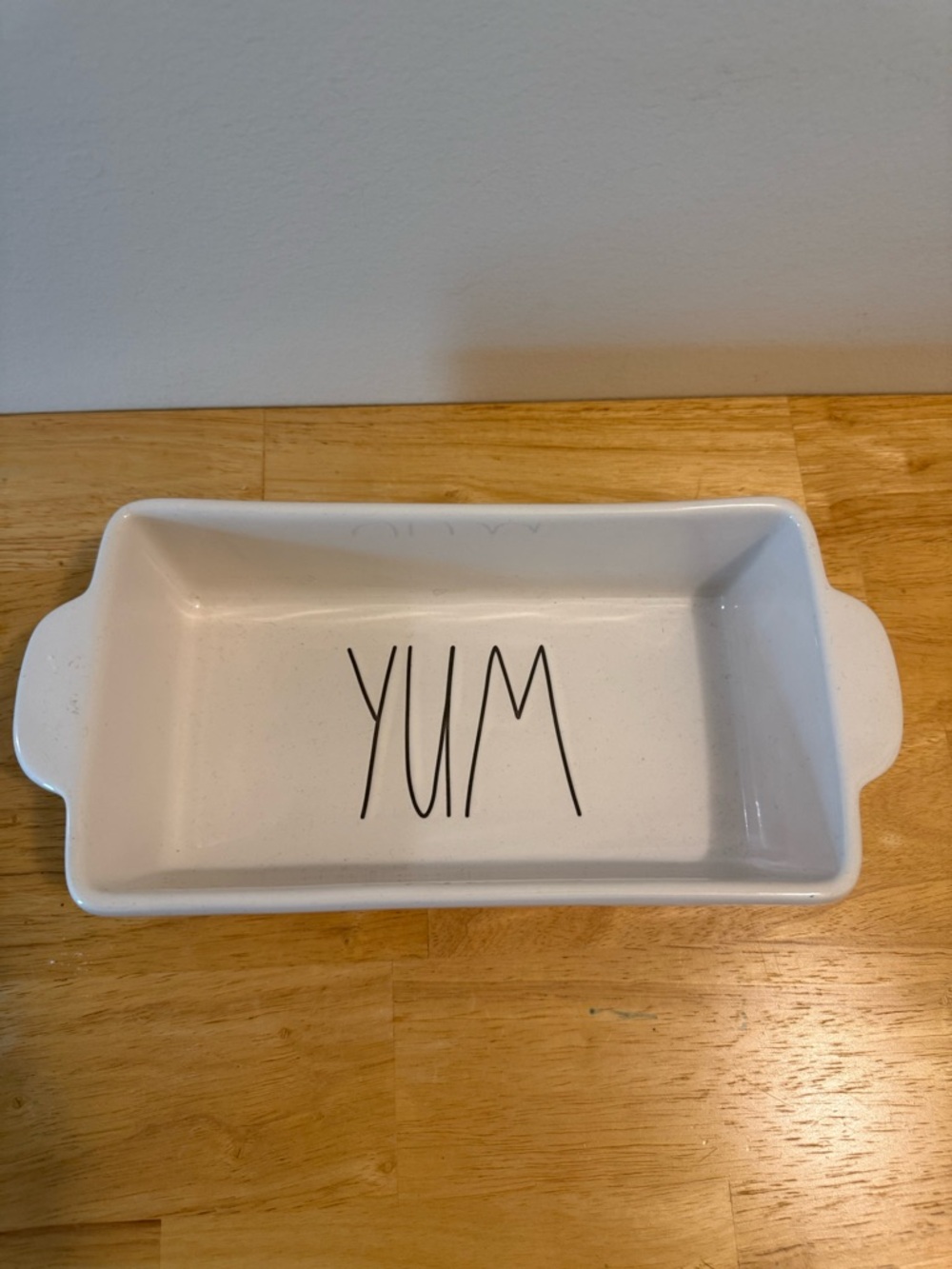 Rae Dunn White Ceramic 'YUM' Baker Dish